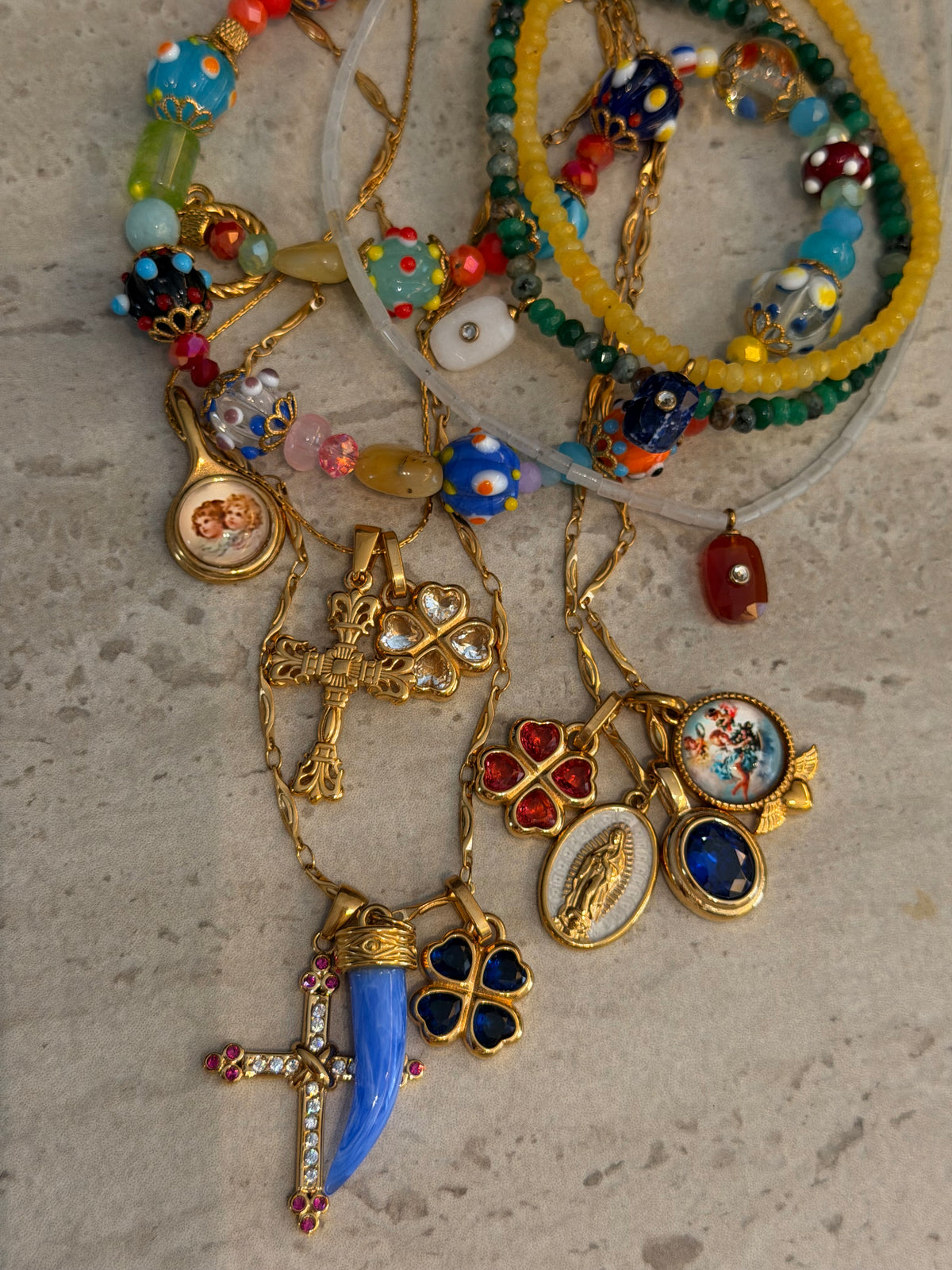 Ciondolo SACRED CROSS RUBY