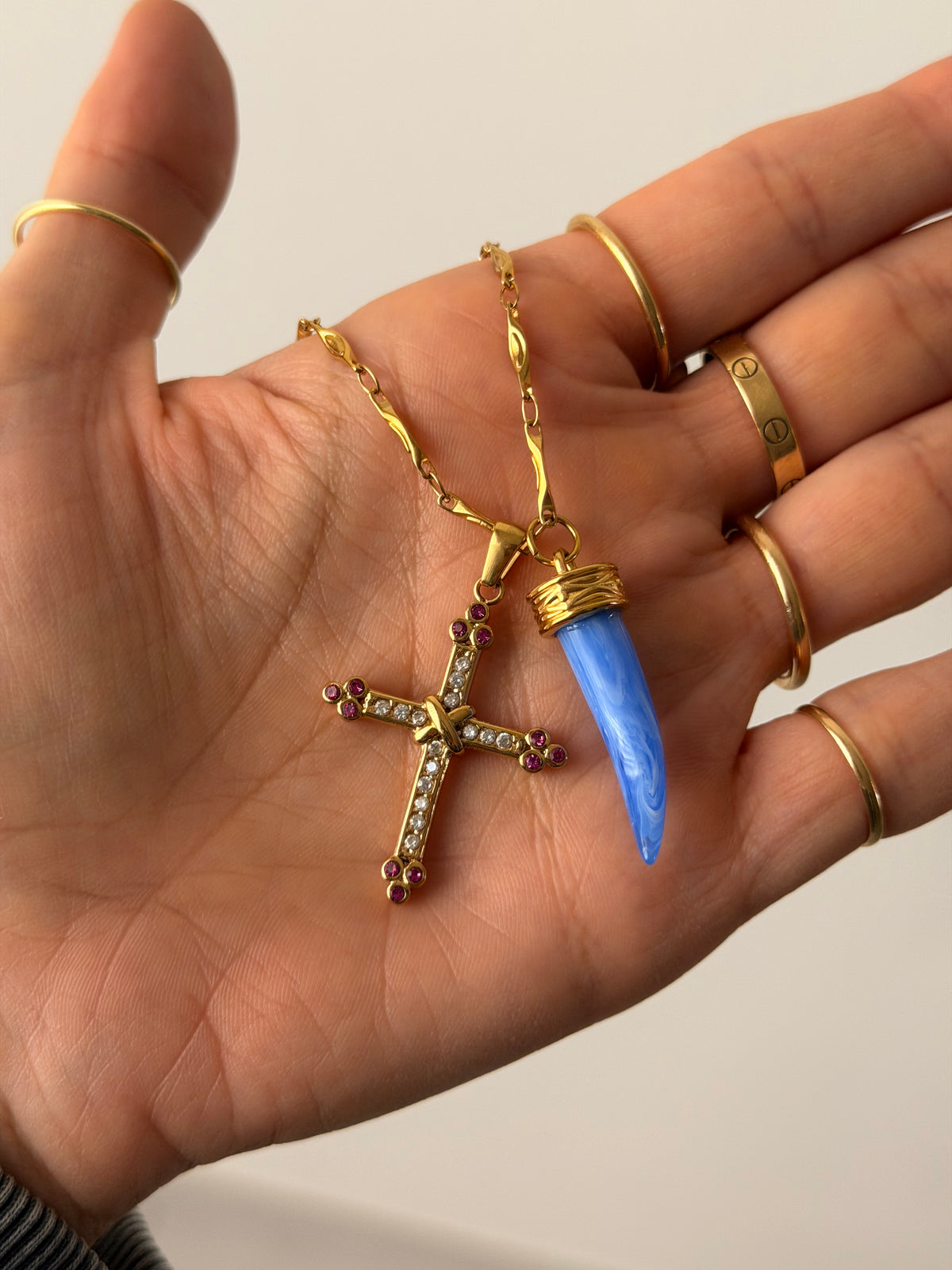 Collana LUCKY BLUE★𝒮𝓉𝓎𝓁𝒾𝓏ℯ 𝓈𝓉𝓊𝒹𝒾ℴ
