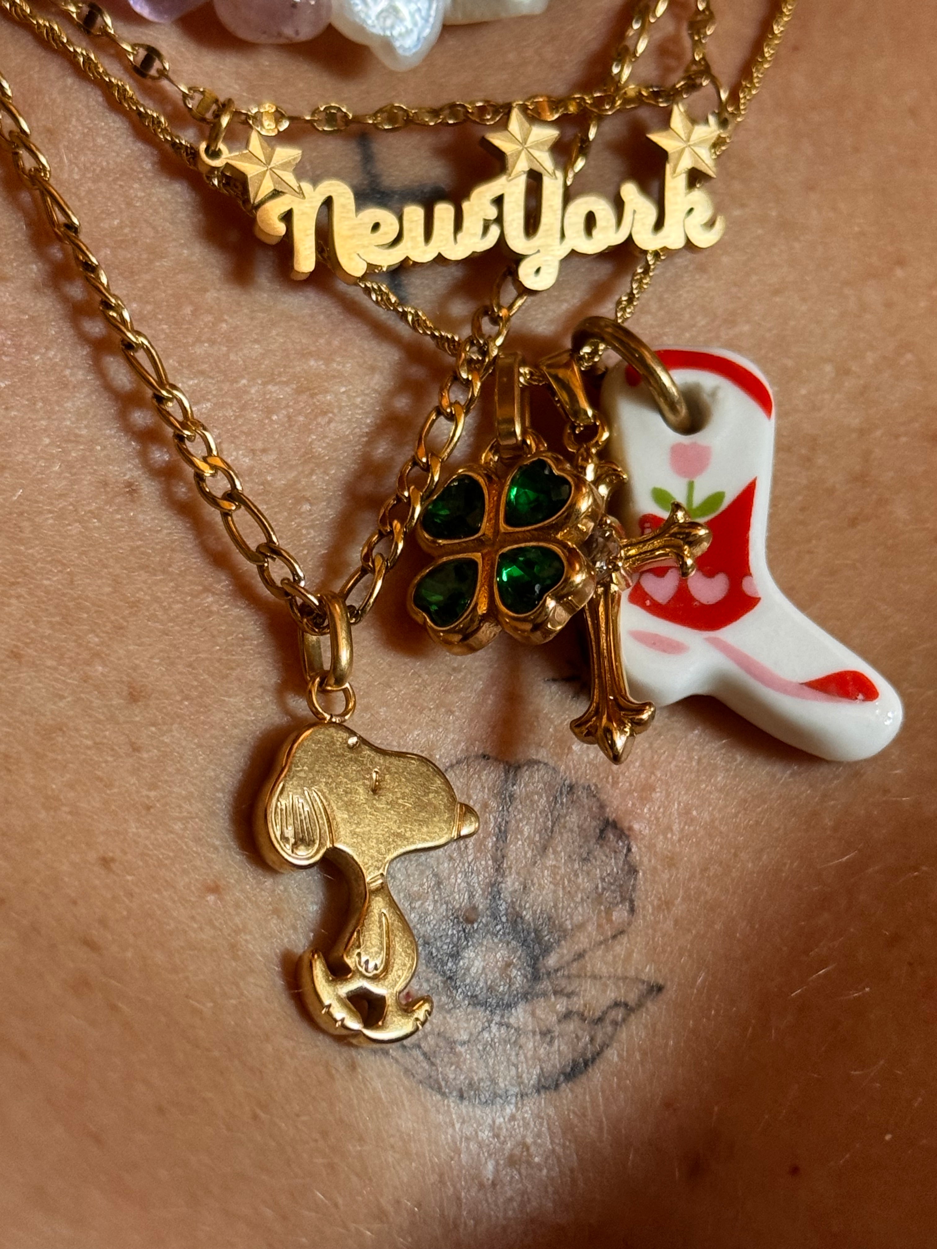 Ciondolo HEARTLEAF vintage - EMERALD