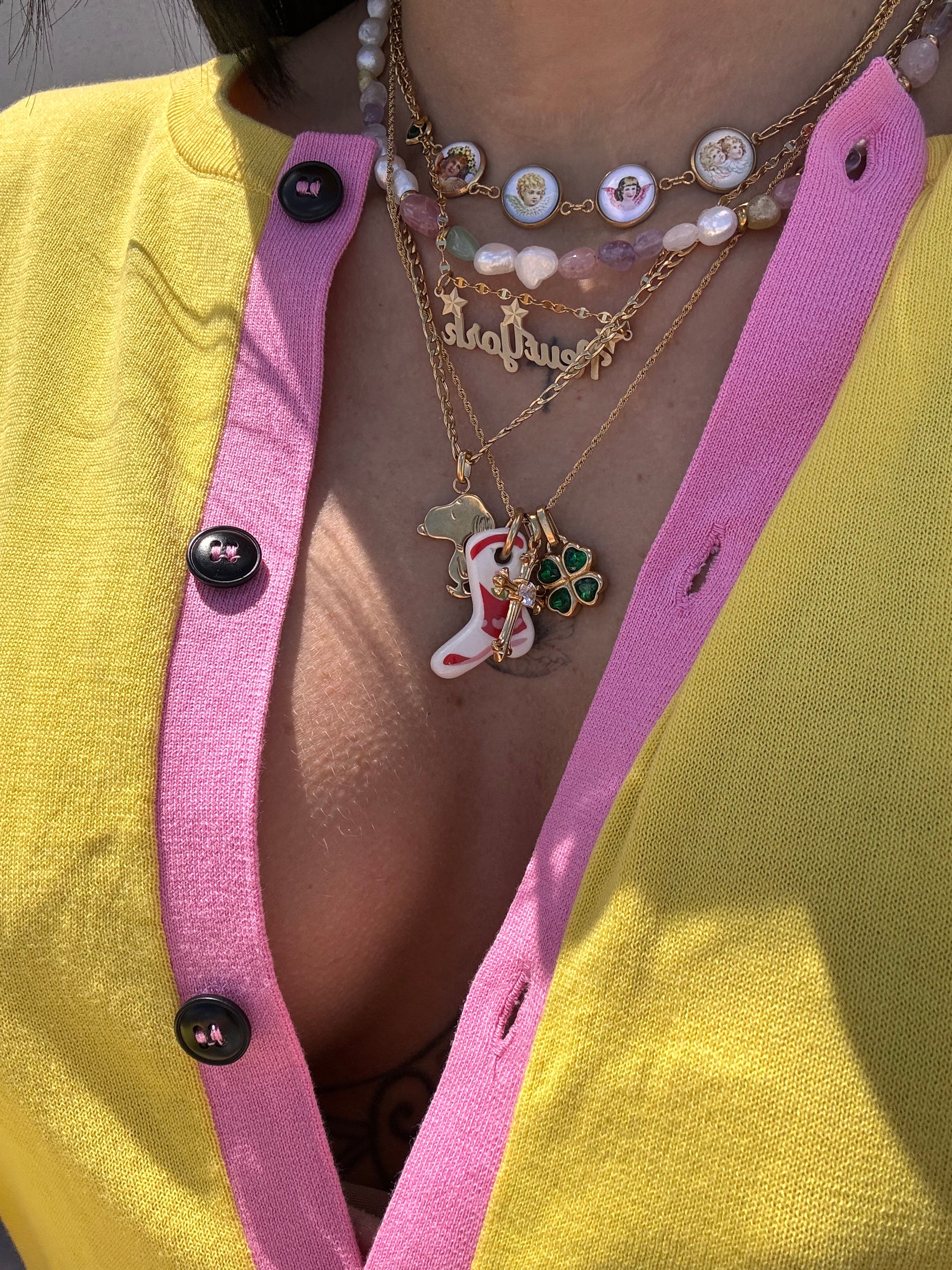 Ciondolo HEARTLEAF vintage - EMERALD