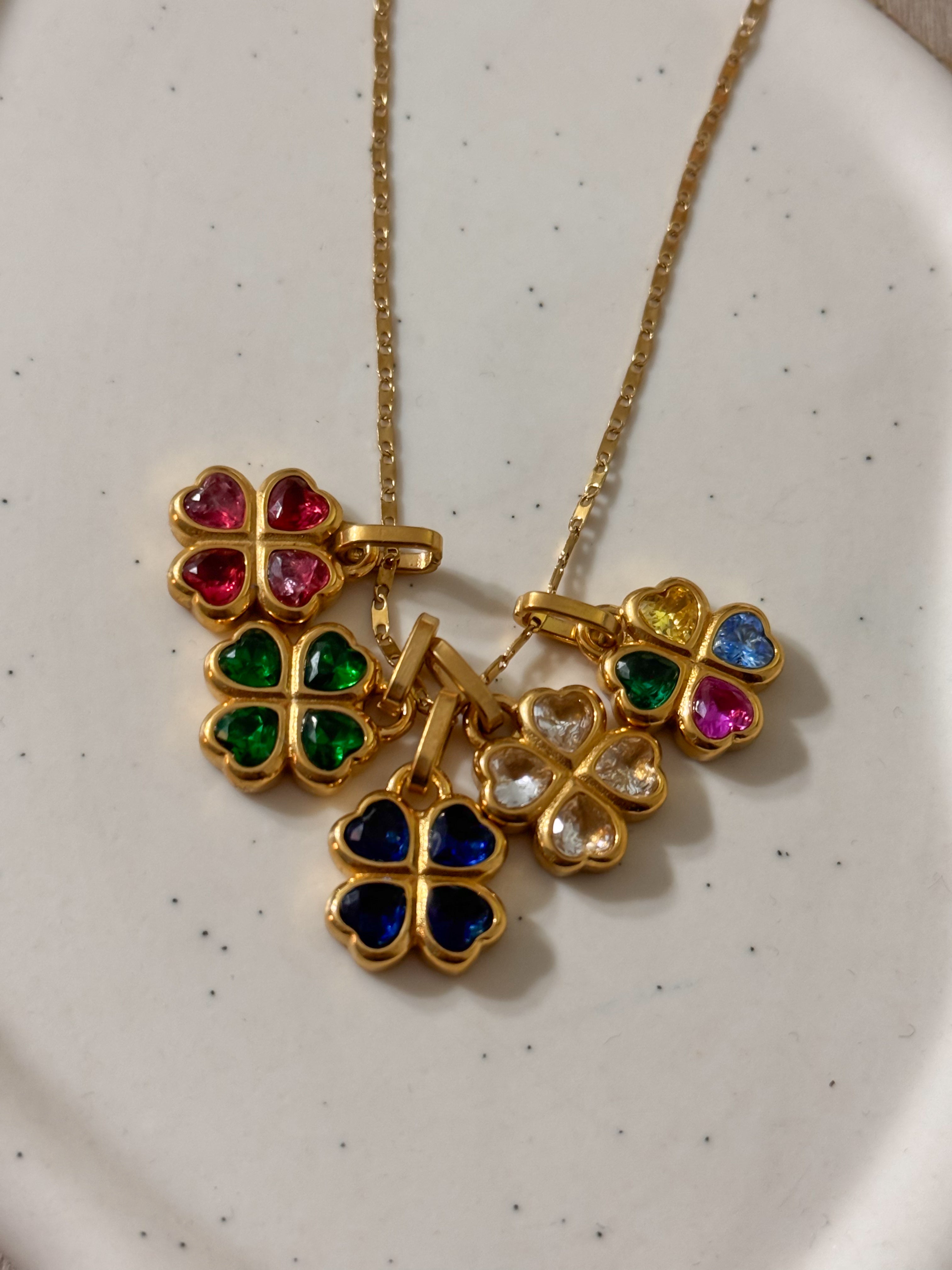 Ciondolo  HEARTLEAF vintage - RUBY