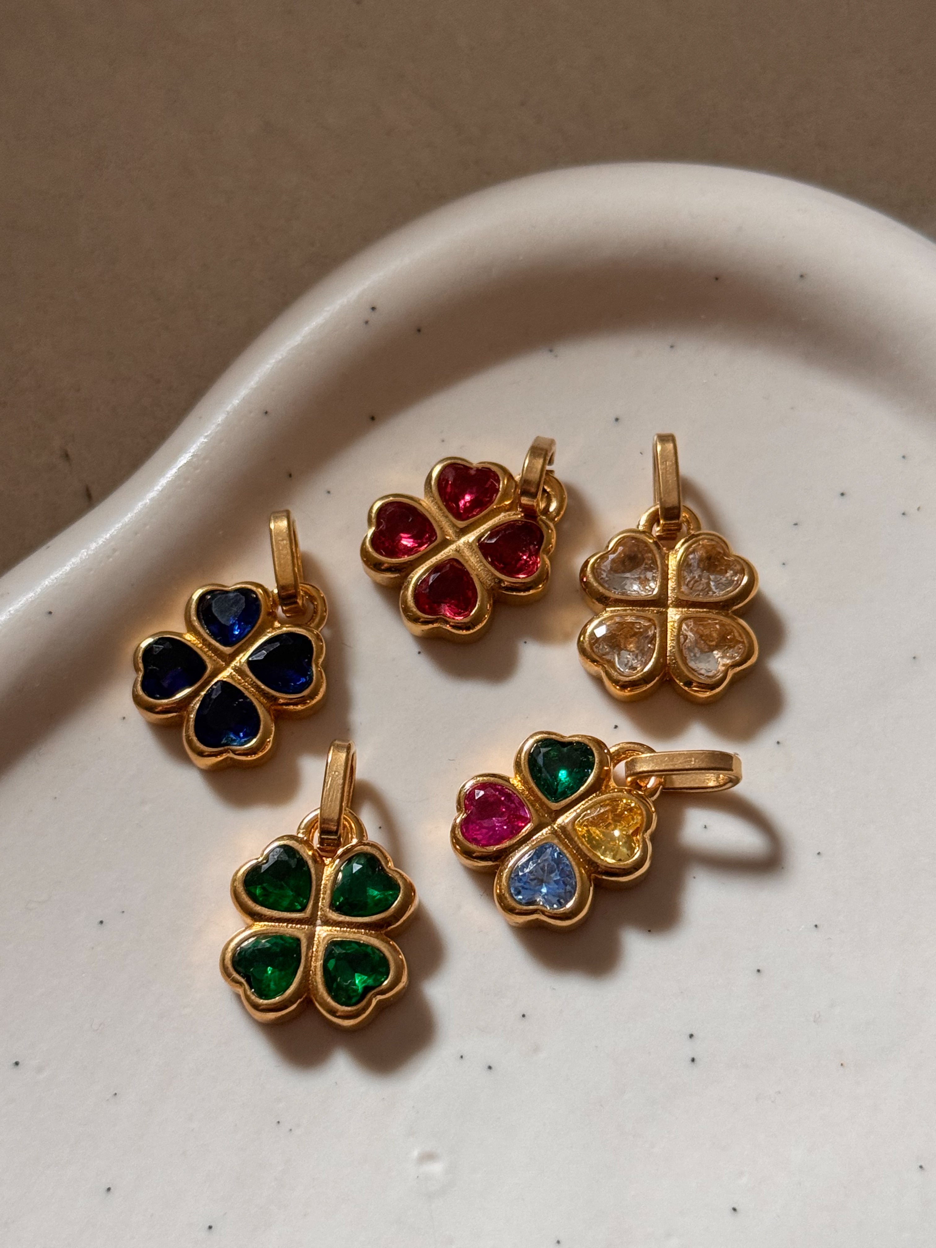 Ciondolo  HEARTLEAF vintage - RUBY