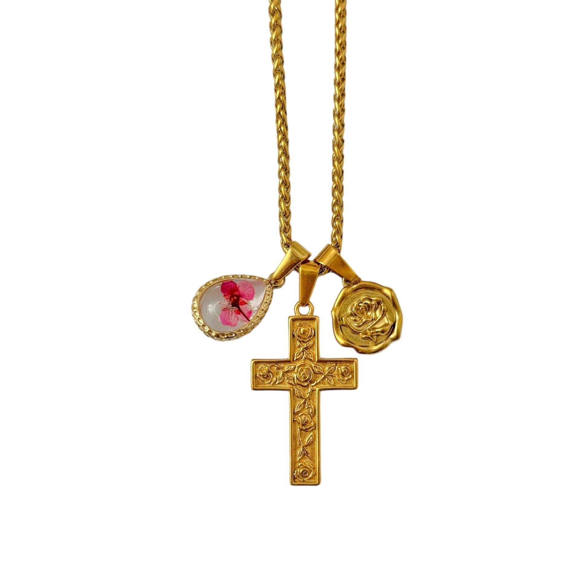 Collana ROSE CROSS VINTAGE