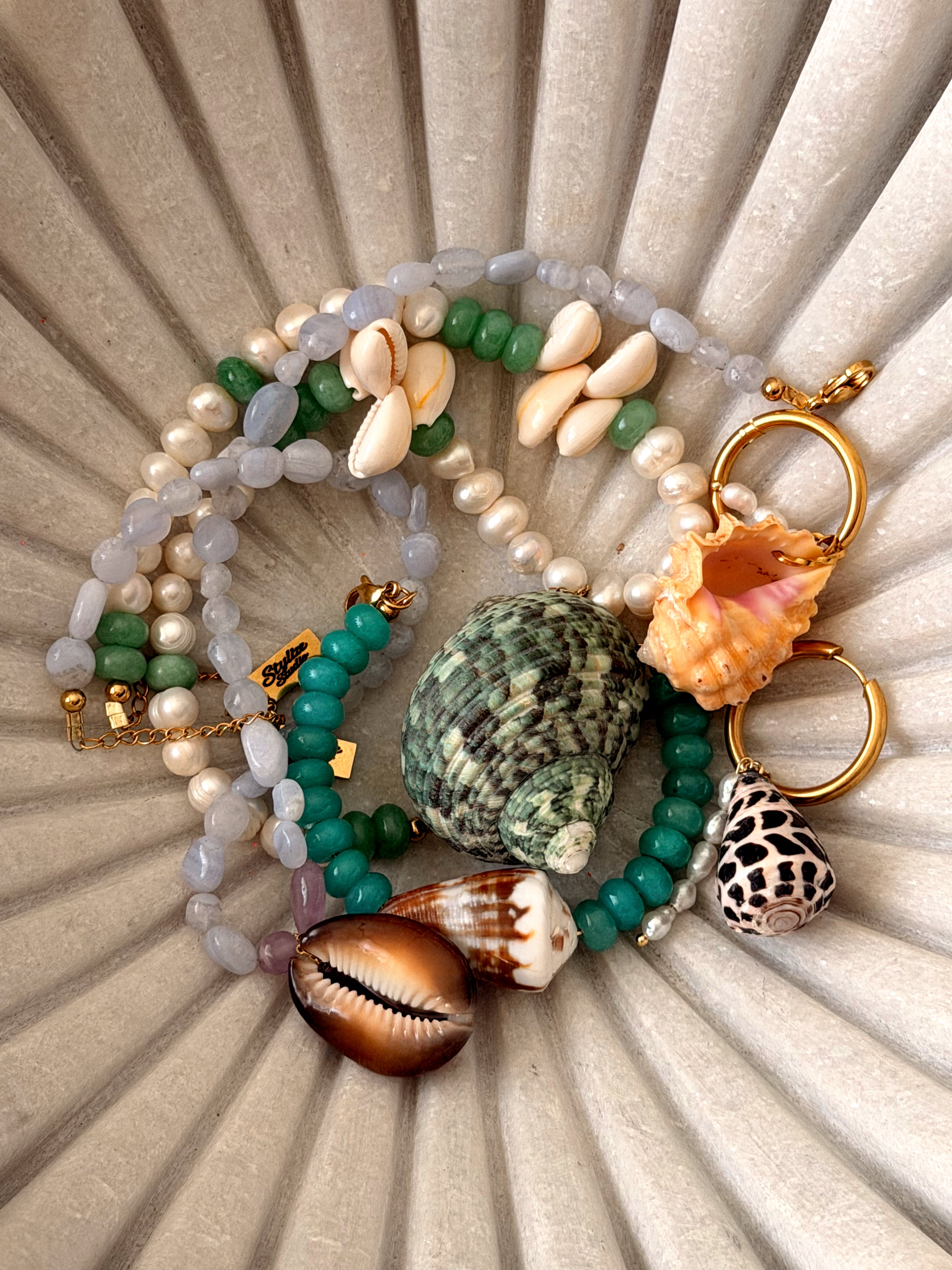 Collana  JADE SHELL ★𝒮𝓉𝓎𝓁𝒾𝓏ℯ 𝓈𝓉𝓊𝒹𝒾ℴ