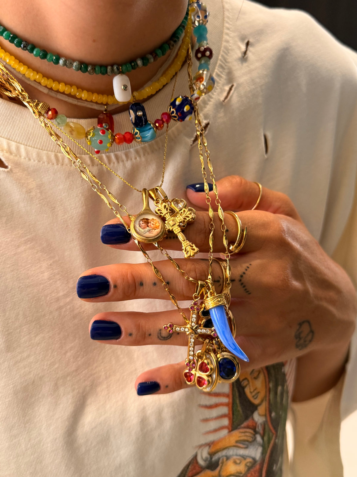 Collana LUCKY BLUE★𝒮𝓉𝓎𝓁𝒾𝓏ℯ 𝓈𝓉𝓊𝒹𝒾ℴ