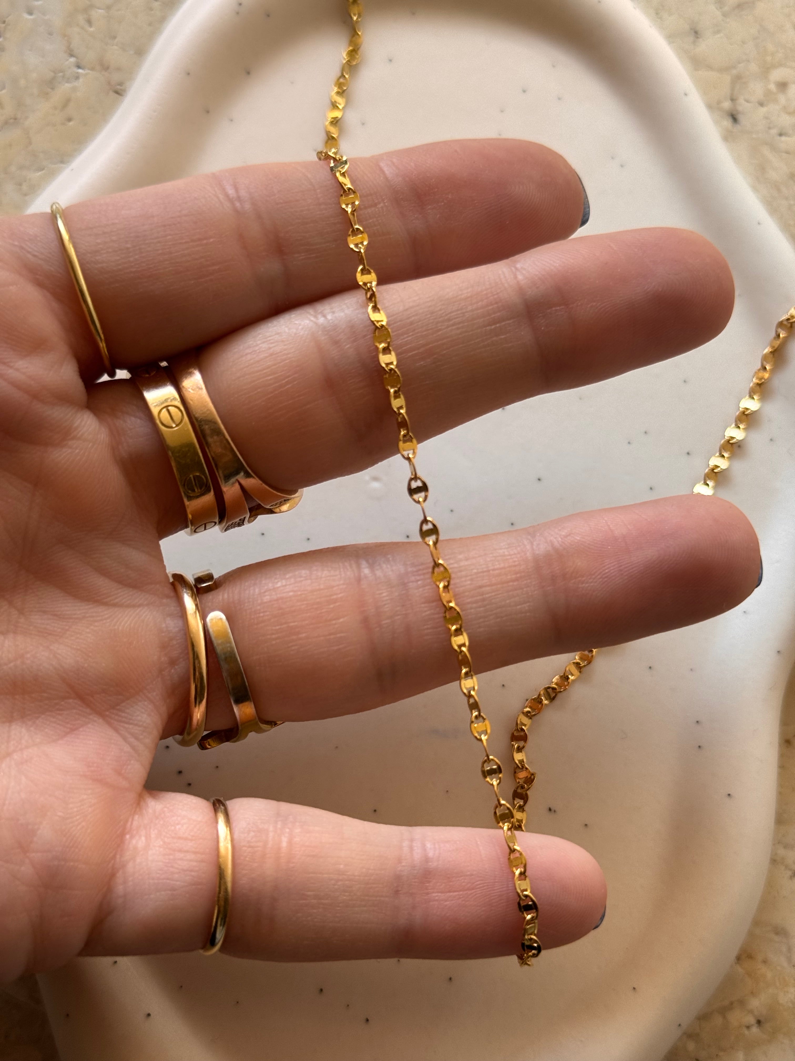 Collana CATENA MIAMI SOTTILE VINTAGE