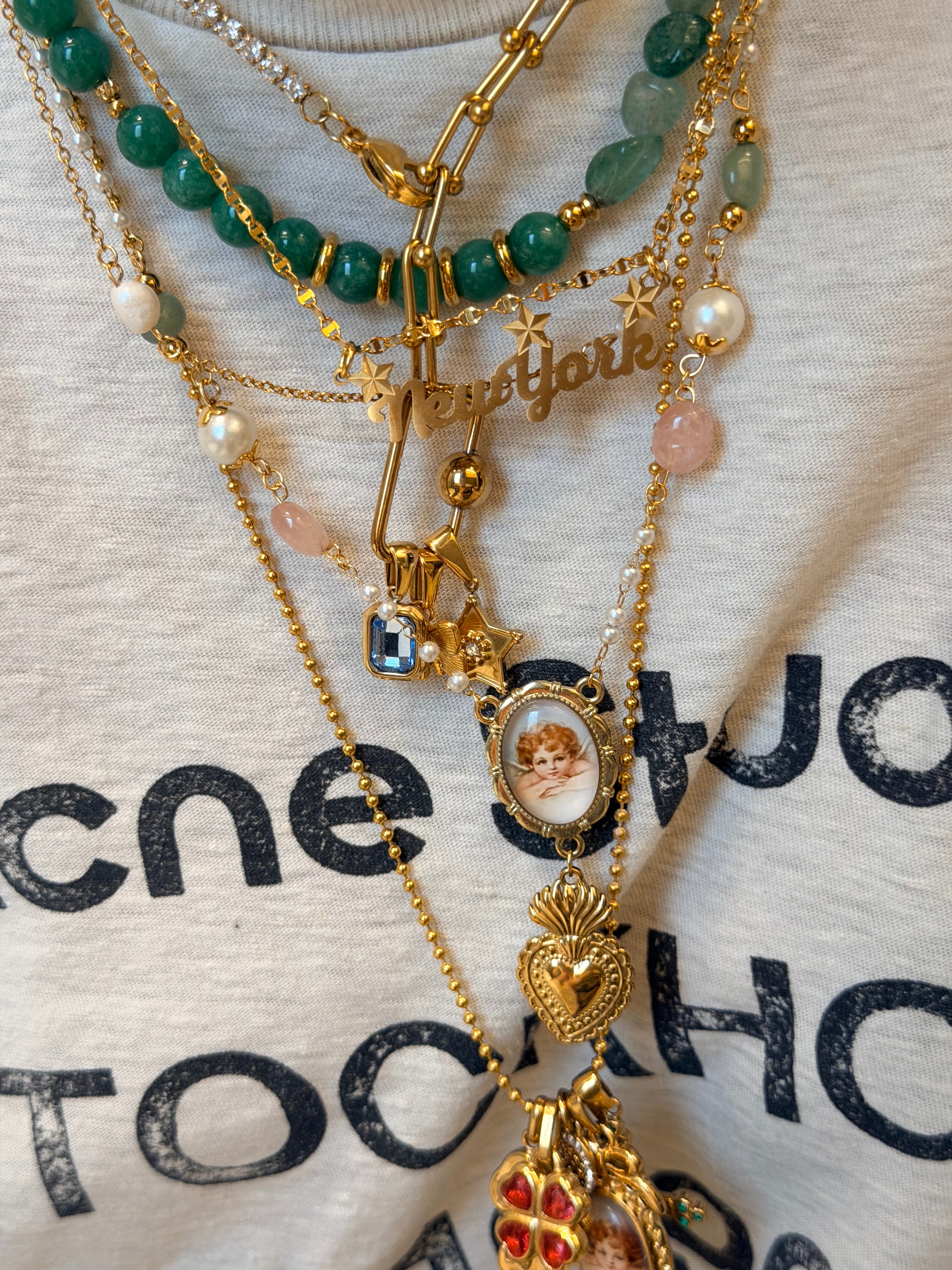 Collana CAMEO ANGEL ROSARY