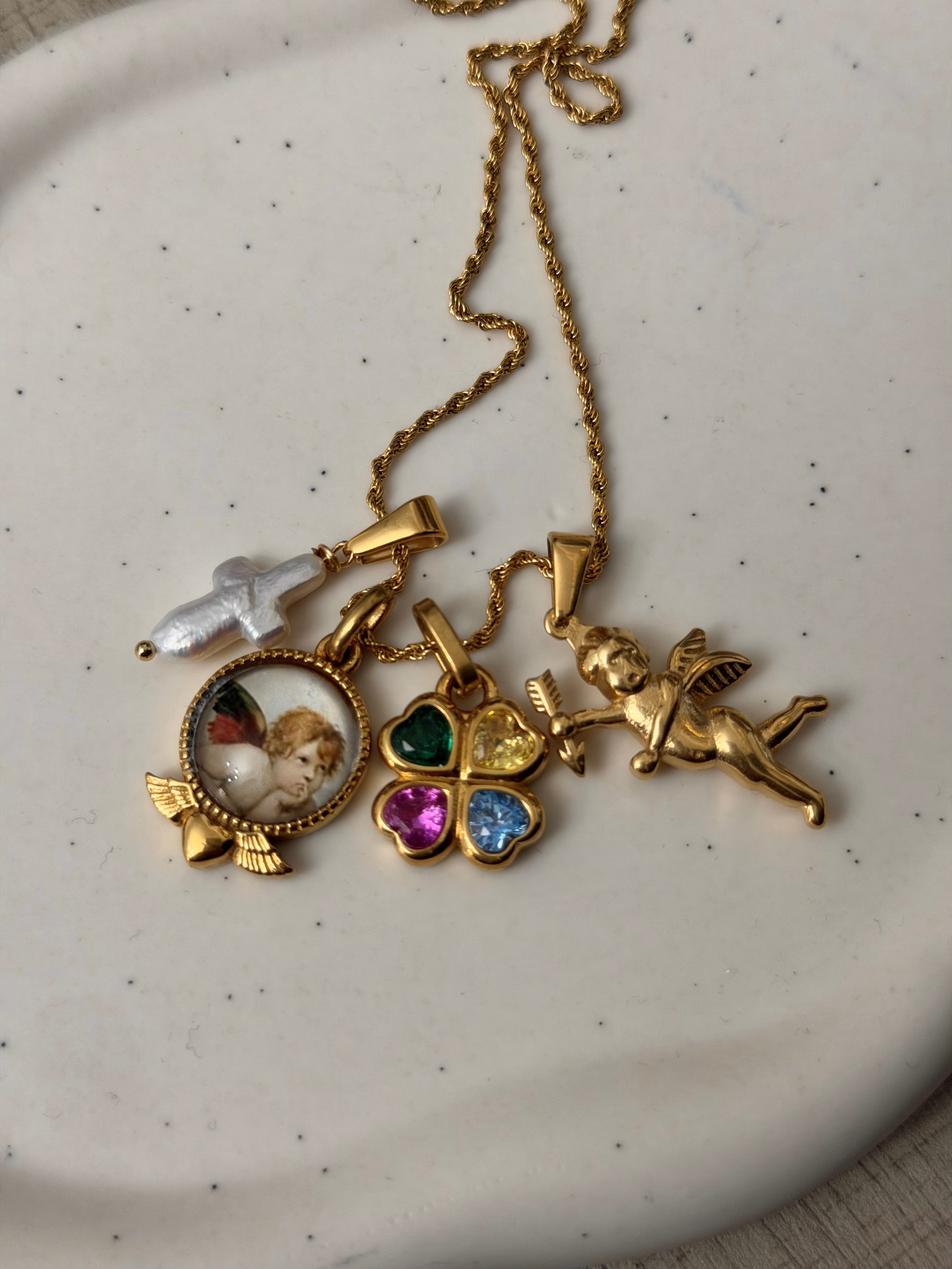 Ciondolo PEARL CROSS