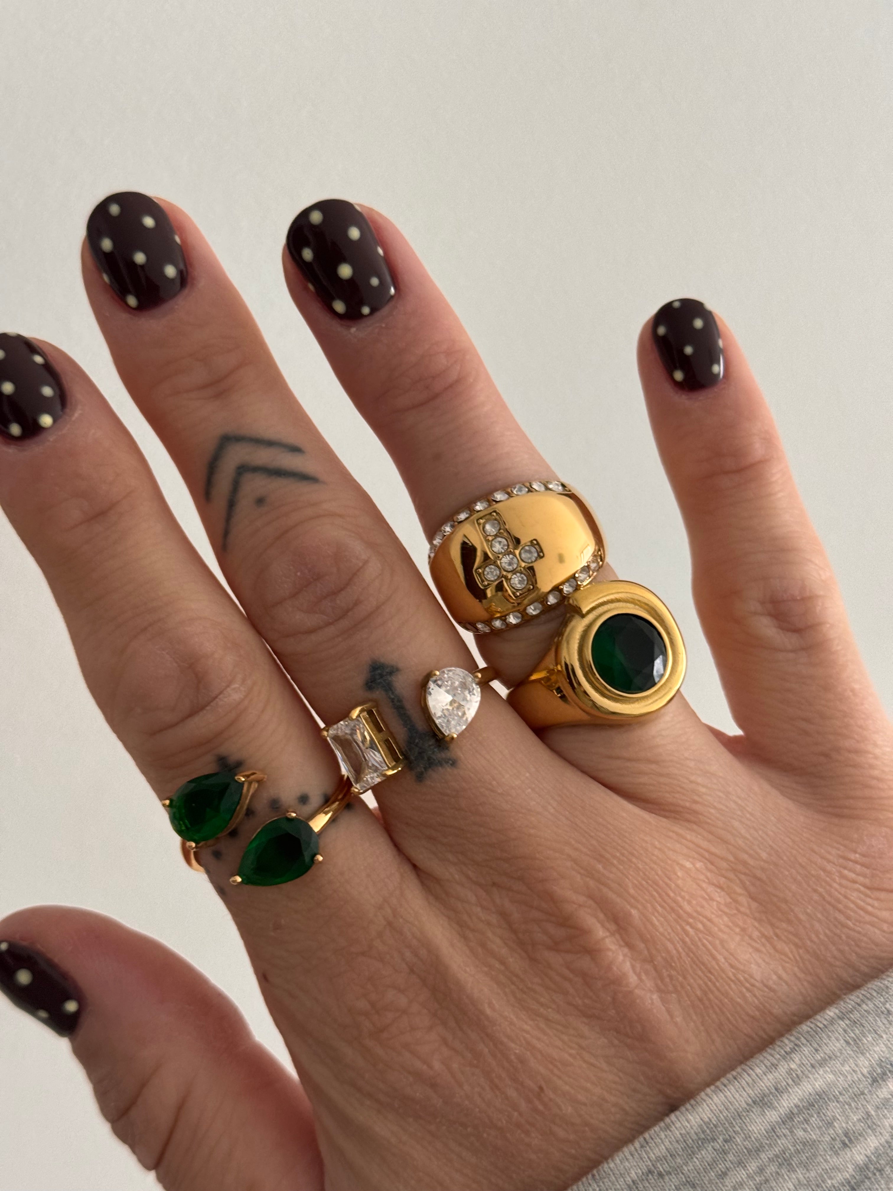 Anello EMERALD DROPS