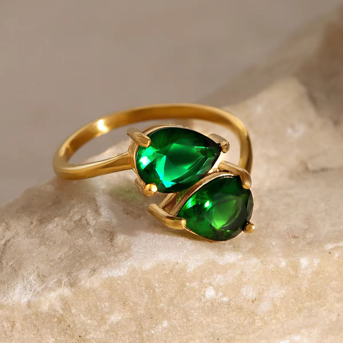 Anello EMERALD DROPS