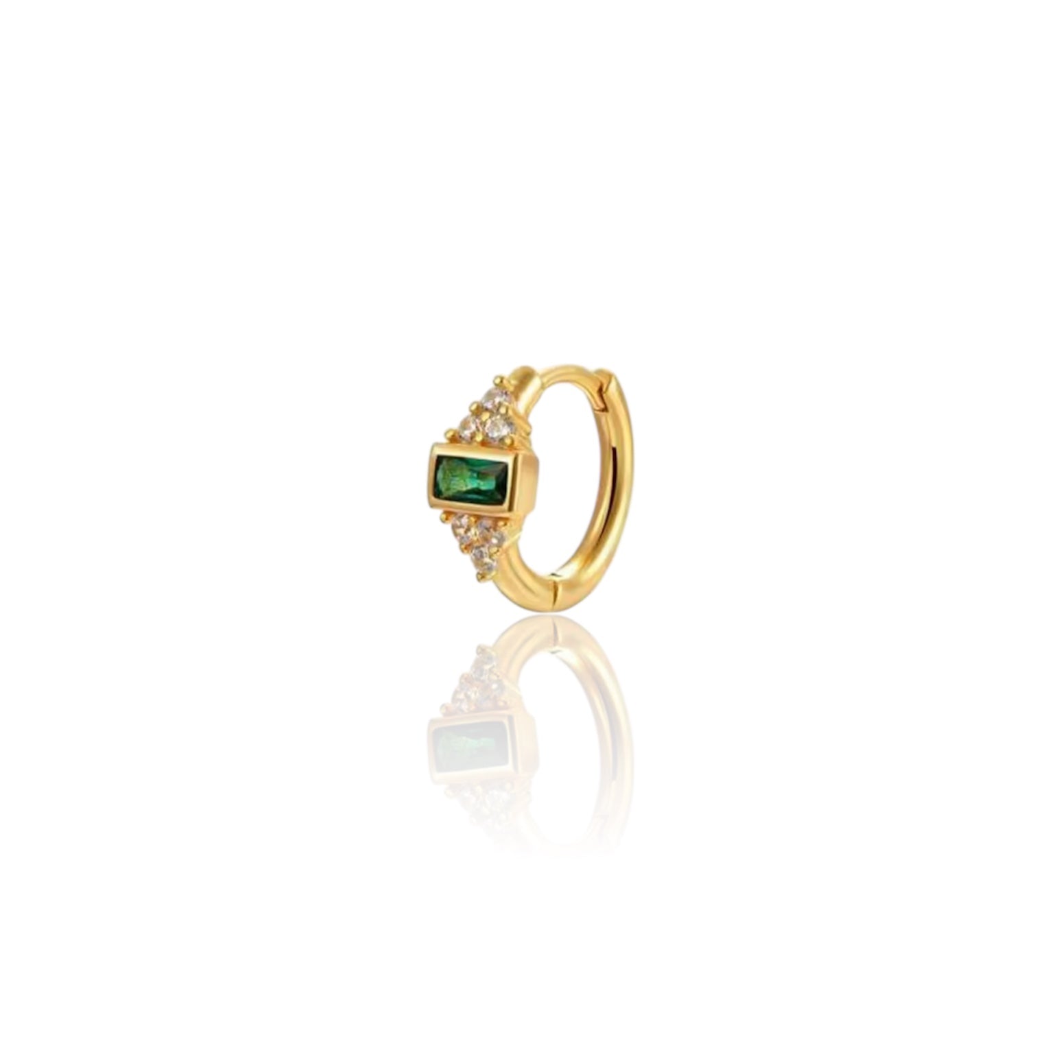 Orecchino EMERALD BAGUETTE HOOP
