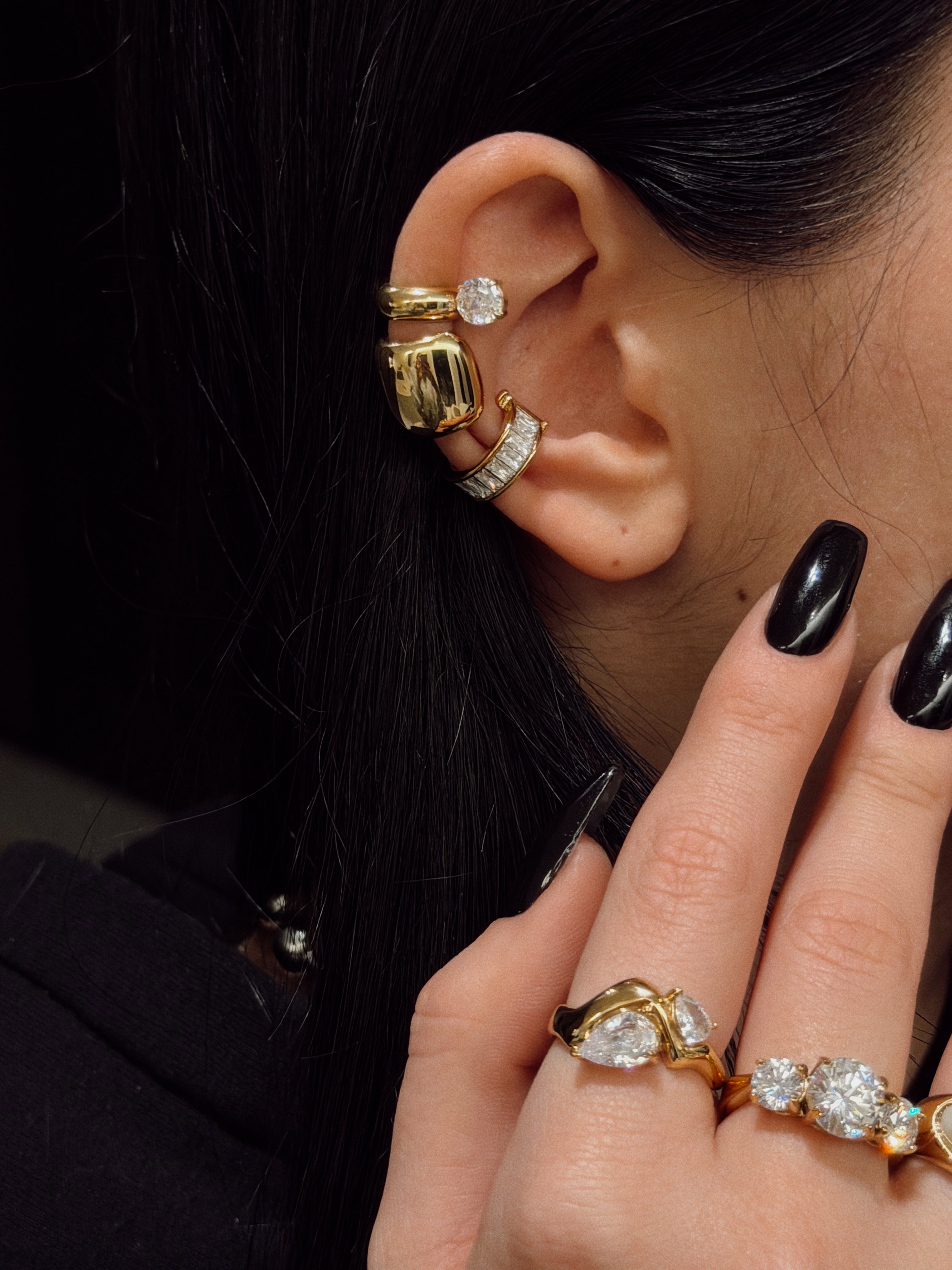 Orecchino EAR CUFF AMBER VINTAGE