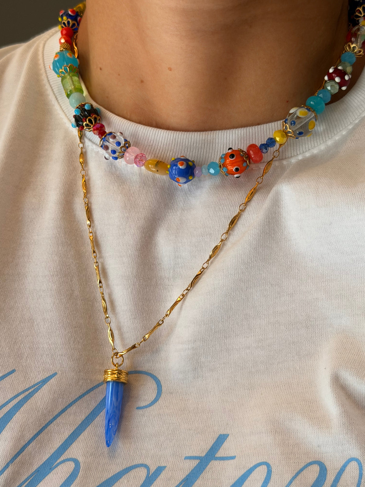 Collana LUCKY BLUE★𝒮𝓉𝓎𝓁𝒾𝓏ℯ 𝓈𝓉𝓊𝒹𝒾ℴ