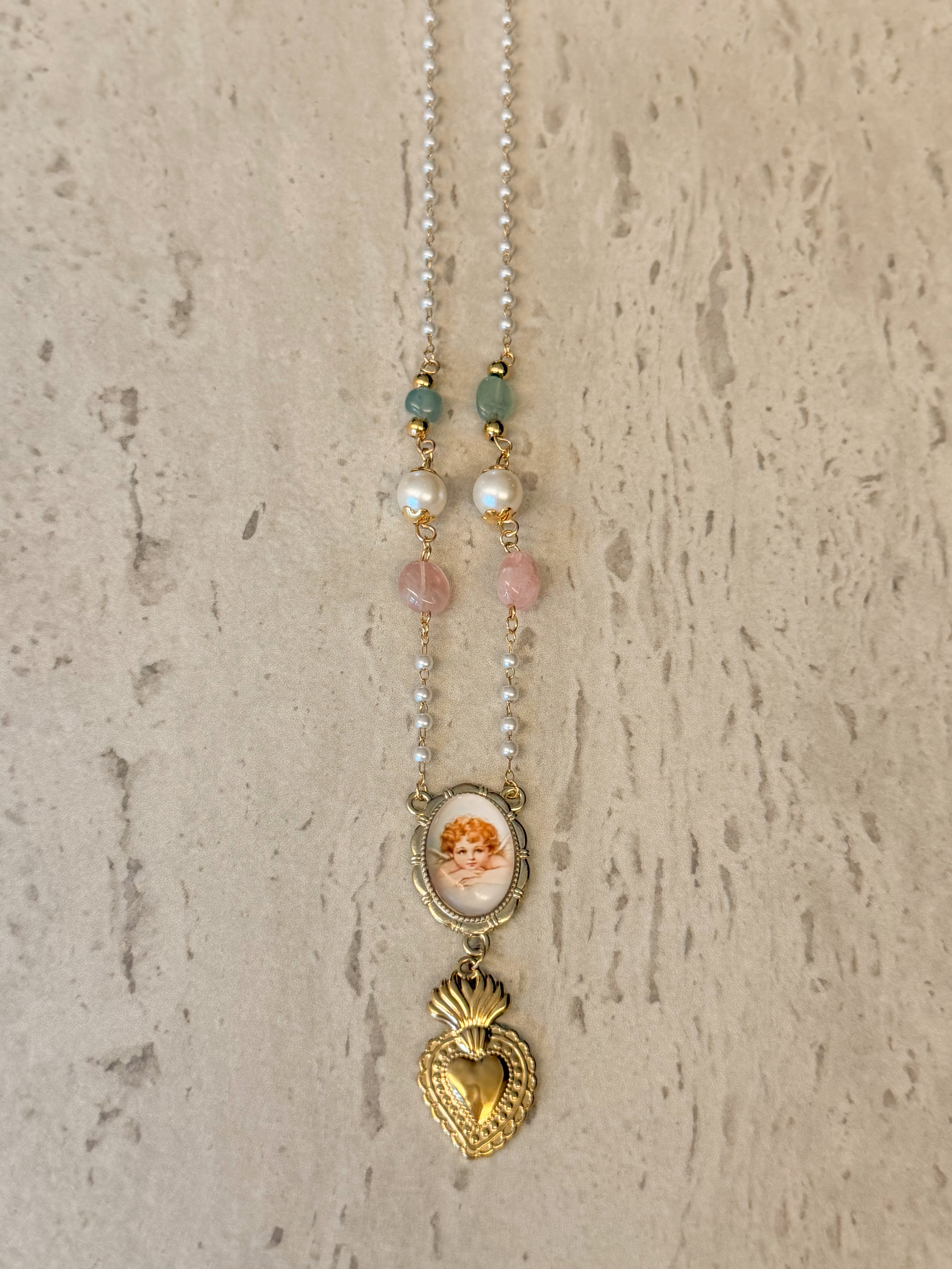 Collana CAMEO ANGEL ROSARY