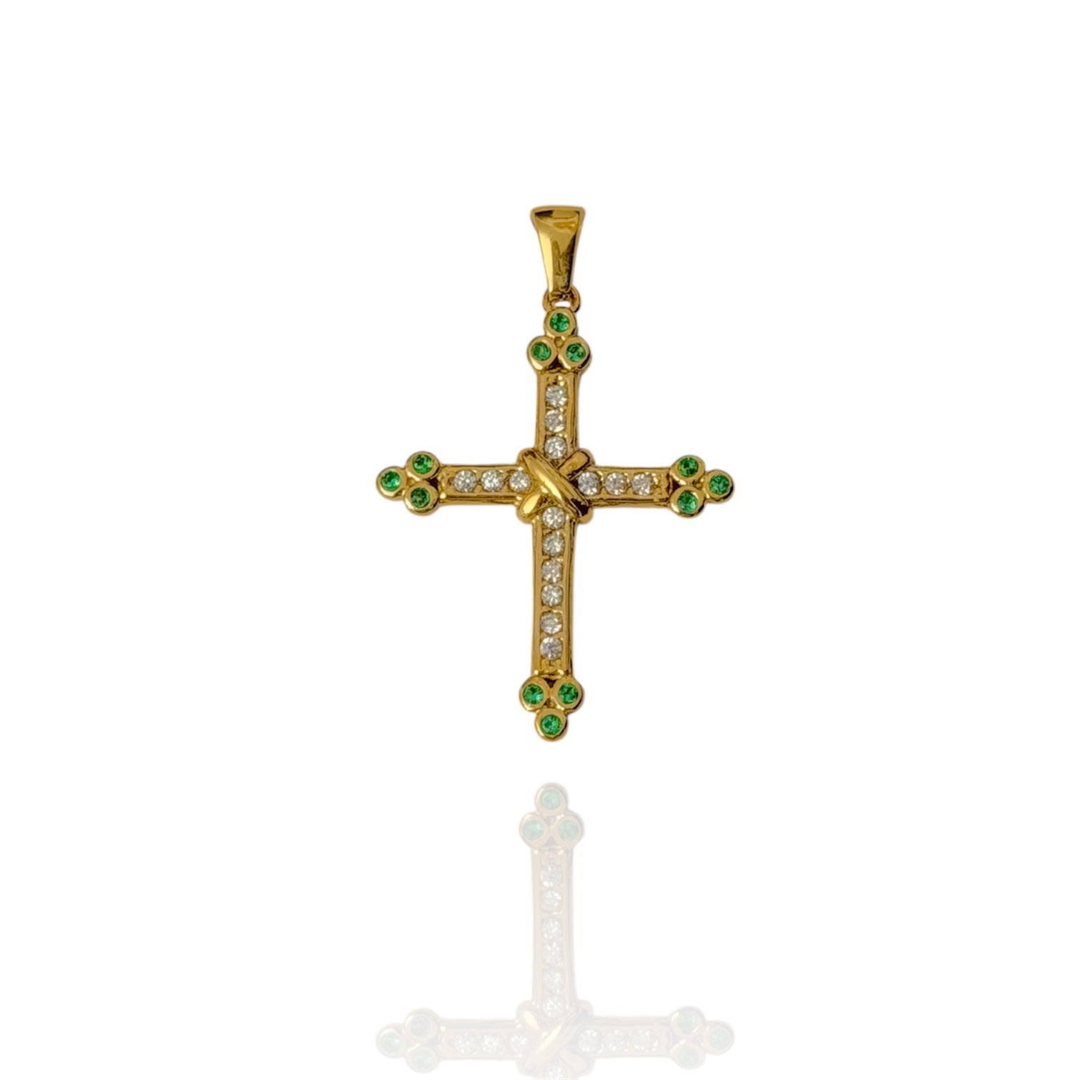 Ciondolo SACRED CROSS EMERALD