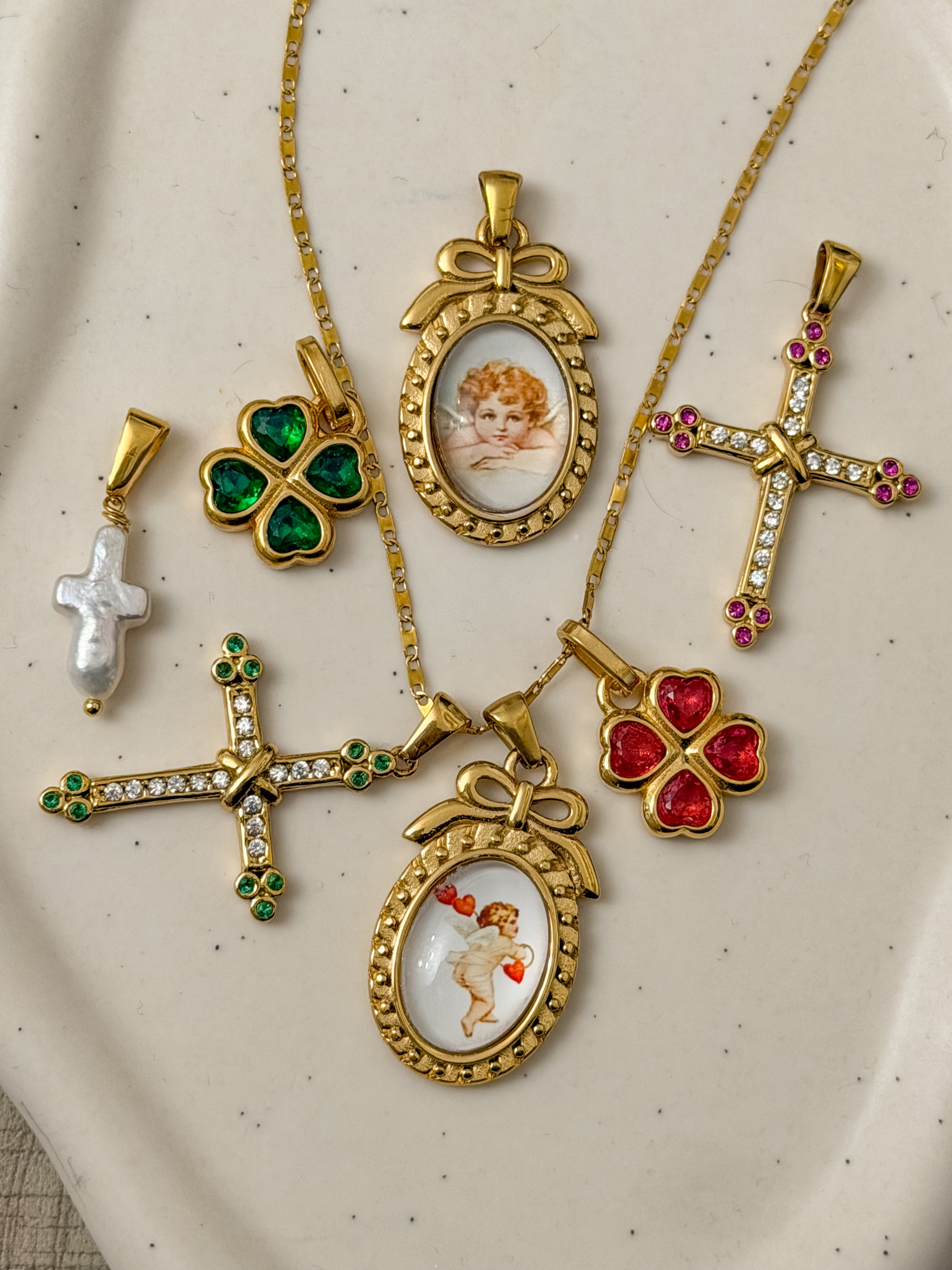 Ciondolo SACRED CROSS RUBY