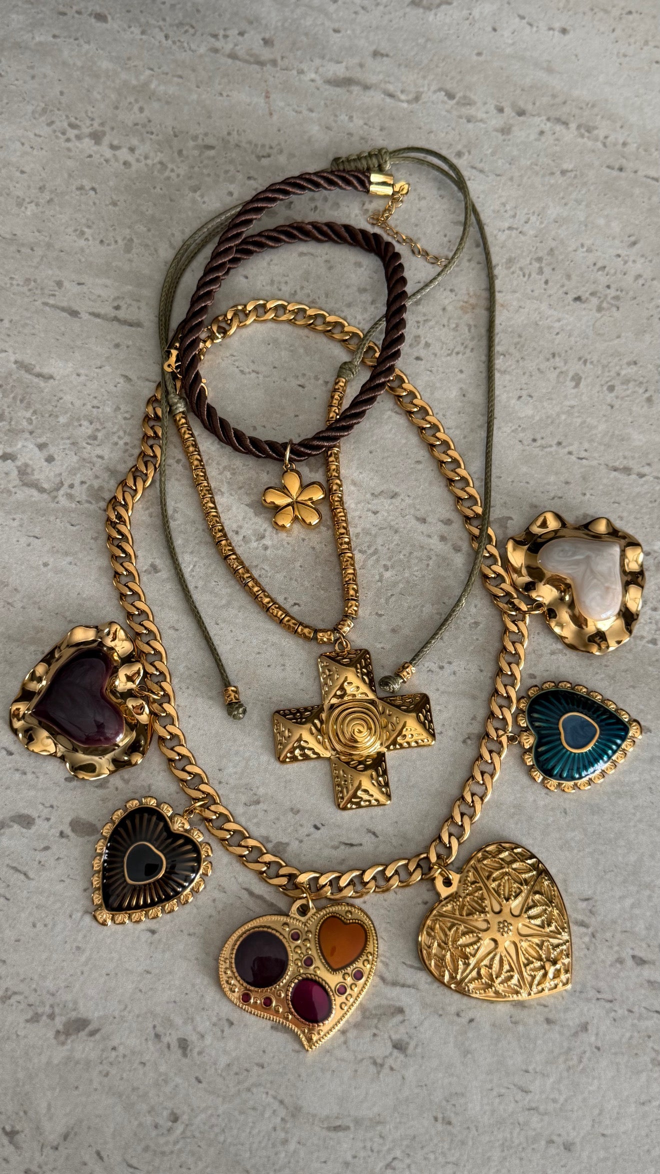 Collana  SACRED VINTAGE HEARTS - limited